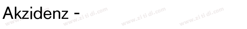Akzidenz 字体转换